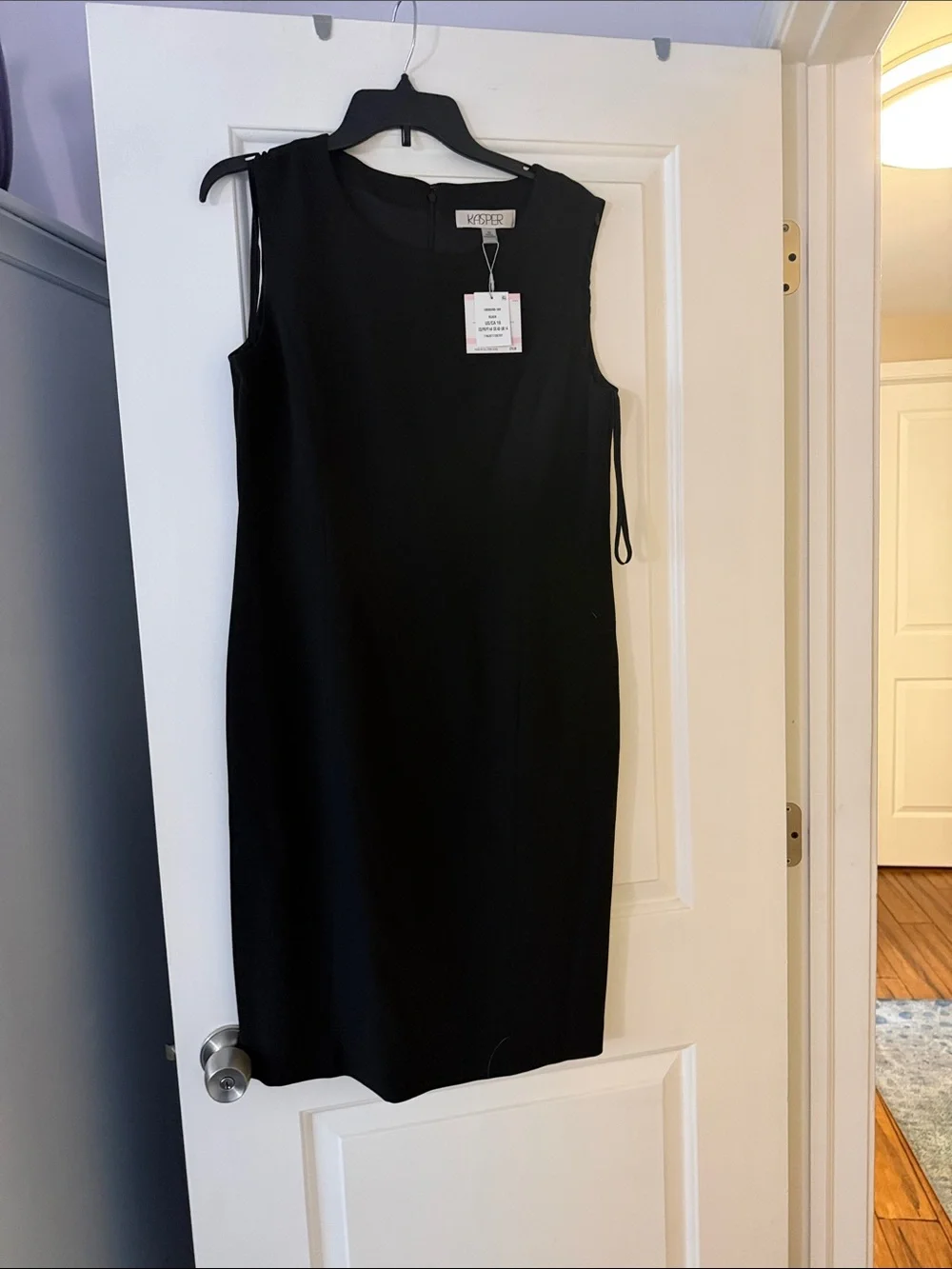 Kasper Black Sleeveless Sheath Dress